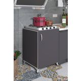 Kenzlife Ahunaz Gri 85x60x56 Mutfak Dolabı