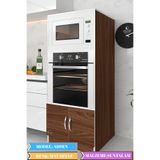 Kenzlife Ankastre Fırın Dolabı Ahsen cvz 144(Y)*60(G)*56(D) Mutfak mikrodalga mat ceviz suntalam