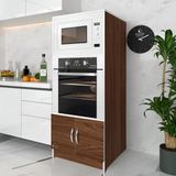 Kenzlife Ankastre Fırın Dolabı Ahsen Mat Ceviz 144*060*56 Mutfak Kiler Suntalam