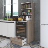 Kenzlife ankastre fırın dolabı aybirgen crd 165*60*56 mutfak çekmeceli - Ahşap