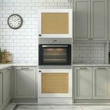 Kenzlife Ankastre Fırın Dolabı Bige Mat Beyaz 180*60*56 Hazeran Kare Kapak Mdf Gövde