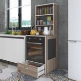 Kenzlife ankastre fırın dolabı gönül crd 165*60*56 mutfak çekmeceli - Ahşap