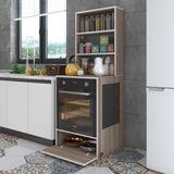 Kenzlife ankastre fırın dolabı hümeyra crd 165*60*56 mutfak kapaklı - Ahşap