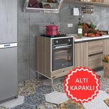 Kenzlife ankastre modülü kabini nobelyum crd fırın ocak dolabı özel boy ayarlı ayaklı kapaklı - Cordoba