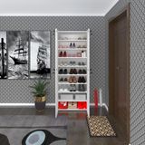 Kenzlife Ayakkabilik Ayakkabi Dolabi Kilitli Be Real Byz 180*70*32 Kapakli Arkalikli Ofis Dolabi İki Bolme