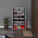 Kenzlife Ayakkabilik Ayakkabi Dolabi Kilitli Be Real Gri 120*70*32 Kapakli Arkalikli Ofis Dolabi İki Bolme