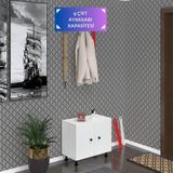 Kenzlife Ayakkabılık Cimcime3 Byzbyz 53*060*32 Kapaklı 3 Raflı 9 Çift Ayakkabı Kapasitesi - Ahşap