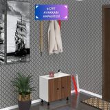 Kenzlife Ayakkabılık Cimcime3 Cvzbyz 53*060*32 Kapaklı 3 Raflı 9 Çift Ayakkabı Kapasitesi - Ahşap