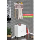 Kenzlife Ayakkabılık Cimcime4 Byzbyz 68*060*32 Kapaklı 4 Raflı 12 Çift Ayakkabı Kapasitesi