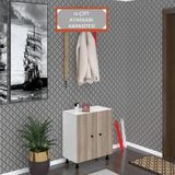 Kenzlife Ayakkabılık Cimcime4 Crdbyz 68*060*32 Kapaklı 4 Raflı 12 Çift Ayakkabı Kapasitesi - Ahşap