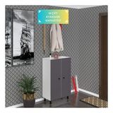 Kenzlife Ayakkabılık Cimcime6 Gribyz 98*060*32 Kapaklı 6 Raflı 18 Çift Ayakkabı Kapasitesi