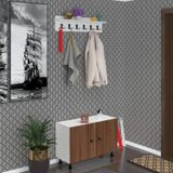 Kenzlife Ayakkabılık Galoş3 Cvzbyz 53*080*32 Kapaklı 3 Raflı 12 Çift Ayakkabı Kapasitesi