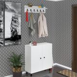 Kenzlife Ayakkabılık Galoş5 Byzbyz 53*080*32 Kapaklı 5 Raflı 20 Çift Ayakkabı Kapasitesi