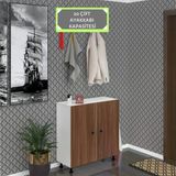 Kenzlife Ayakkabılık Galoş5 Cvzbyz 53*080*32 Kapaklı 5 Raflı 20 Çift Ayakkabı Kapasitesi
