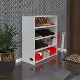 Kenzlife Ayakkabılık Goya Byz 080*70*30 Arkalıksız Ayakkabı Ofis Dolabı - Beyaz