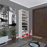 Kenzlife Ayakkabilik Goya Byz 180*70*30 Arkaliksiz Ayakkabi Ofis Dolabi İki Bolme