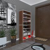 Kenzlife Ayakkabilik Goya Cvz 160*70*30 Arkaliksiz Ayakkabi Ofis Dolabi İki Bolme