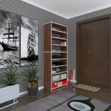 Kenzlife Ayakkabilik Goya Cvz 180*70*30 Arkaliksiz Ayakkabi Ofis Dolabi İki Bolme