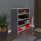 Kenzlife Ayakkabilik Goya Gri 080*70*30 Arkaliksiz Ayakkabi Ofis Dolabi