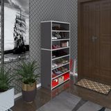 Kenzlife Ayakkabilik Goya Gri 140*70*30 Arkaliksiz Ayakkabi Ofis Dolabi İki Bolme