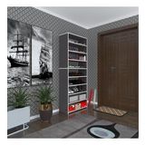 Kenzlife Ayakkabilik Goya Gri 180*70*30 Arkaliksiz Ayakkabi Ofis Dolabi İki Bolme