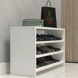 Kenzlife Ayakkabılık Konevi Mat Beyaz Suntalam 050*080*30 Oniki Çift Ayakkabı Kapasitesi Arkalıksız