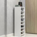 Kenzlife Ayakkabılık Konevi Mat Beyaz Suntalam 125*040*30 Onaltı Çift Ayakkabı Kapasitesi Arkalıksız