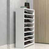 Kenzlife Ayakkabılık Konevi Mat Beyaz Suntalam 125*080*30 Otuziki Çift Ayakkabı Kapasitesi Arkalıksız