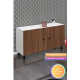 Kenzlife Ayakkabılık Merkub3 Cvzbyz 53*100*32 Kapaklı 3 Raflı 15 Çift Ayakkabı Kapasitesi