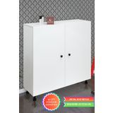 Kenzlife Ayakkabılık Merkub6 Byzbyz 98*100*32 Kapaklı 6 Raflı 30 Çift Ayakkabı Kapasitesi