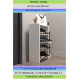 Kenzlife Ayakkabılık Mısri Mat Beyaz Suntalam 065*040*20 Sekiz Çift Ayakkabı Kapasitesi Arkalıksız