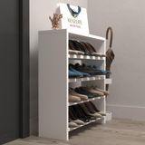 Kenzlife Ayakkabılık Mısri Mat Beyaz Suntalam 065*060*20 Oniki Çift Ayakkabı Kapasitesi Arkalıksız - Renkli