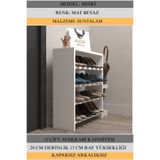 Kenzlife Ayakkabılık Mısri Mat Beyaz Suntalam 065*060*20 Oniki Çift Ayakkabı Kapasitesi Arkalıksız