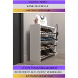 Kenzlife Ayakkabılık Mısri Mat Beyaz Suntalam 065*080*20 Onaltı Çift Ayakkabı Kapasitesi Arkalıksız