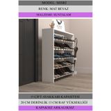 Kenzlife Ayakkabılık Mısri Mat Beyaz Suntalam 080*060*20 Onbeş Çift Ayakkabı Kapasitesi Arkalıksız