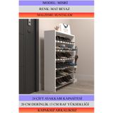 Kenzlife Ayakkabılık Mısri Mat Beyaz Suntalam 095*080*20 Yimidört Çift Ayakkabı Kapasitesi Arkalıksız