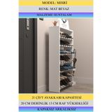 Kenzlife Ayakkabılık Mısri Mat Beyaz Suntalam 110*060*20 Yirmibir Çift Ayakkabı Kapasitesi Arkalıksız