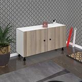 Kenzlife Ayakkabılık Yemeni3 Crdbyz 53*120*32 Kapaklı 3 Raflı 18 Çift Ayakkabı Kapasitesi - Beyaz