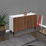 Kenzlife Ayakkabılık Yemeni3 Cvzbyz 53*120*32 Kapaklı 3 Raflı 18 Çift Ayakkabı Kapasitesi - Beyaz