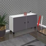 Kenzlife Ayakkabılık Yemeni3 Gribyz 53*120*32 Kapaklı 3 Raflı 18 Çift Ayakkabı Kapasitesi