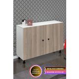 Kenzlife Ayakkabılık Yemeni4 Crdbyz 68*120*32 Kapaklı 4 Raflı 24 Çift Ayakkabı Kapasitesi