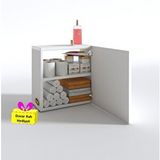 Kenzlife Banyo Ecza Dolabı Susanin Byz 39*39*20 Mutfak Komodin (M) Arkalıksız + Tekli Duvar Rafı Hediyeli