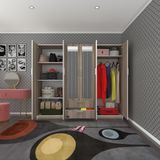 Kenzlife Begonvil 6 Kapılı Çekmeceli 210 CM Kahverengi Gardrop