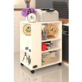 Kenzlife Berubetto076 76x60x40 cm Beyaz Tekerlekli Ofis Yazıcı Masası