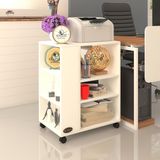 Kenzlife Berubetto106 106x90x60 cm Beyaz Tekerlekli Ofis Yazıcı Masası