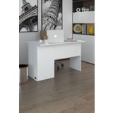 Kenzlife Beyaz Sağ 75x110x60 cm Raflı Ofis Bilgisayar Masası