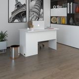 Kenzlife Beyaz Sağ 75x120x60 cm Raflı Ofis Bilgisayar Masası