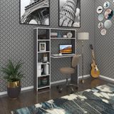 Kenzlife bilgisayar çalışma masası prost gri 140*100*20 kitaplık solda ofis sekreter laptop - 140x100x20