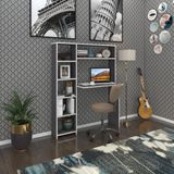 Kenzlife bilgisayar çalışma masası prost gri 140*100*20 kitaplık solda ofis sekreter laptop