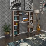Kenzlife bilgisayar çalışma masası senna cvz 140*130*20 kitaplıklı ofis sekreter laptop - 140x130x20 - Ceviz